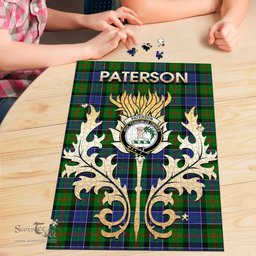 Scottish Paterson Clan Tartan Puzzle - Thistle Scotland Style Scottish Plaid Tartan Plaid