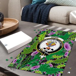 Scottish Nairn Clan Tartan Puzzle - Thistle Pattern Style Scottish Plaid Tartan Plaid
