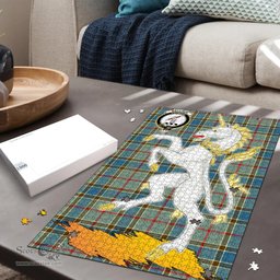 Scottish Balfour Blue Clan Tartan Puzzle - Unicorn Style Scottish Plaid Tartan Plaid