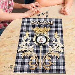 Scottish MacRae Dress Modern Clan Tartan Puzzle - Thistle Scotland Style Scottish Plaid Tartan Plaid