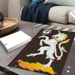 Scottish Cairns Clan Tartan Puzzle - Unicorn Style Scottish Plaid Tartan Plaid