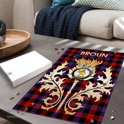 Scottish Broun Modern Clan Tartan Puzzle - Thistle Scotland Style Scottish Plaid Tartan Plaid