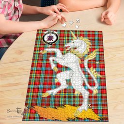 Scottish Ogilvie Clan Tartan Puzzle - Unicorn Style Scottish Plaid Tartan Plaid
