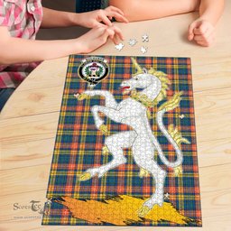 Scottish Buchanan Ancient Clan Tartan Puzzle - Unicorn Style Scottish Plaid Tartan Plaid