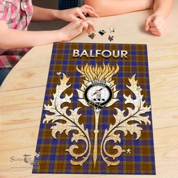 Scottish Balfour Modern Clan Tartan Puzzle - Thistle Scotland Style Scottish Plaid Tartan Plaid