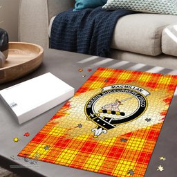 Scottish MacMillan Clan Tartan Puzzle - Gold Style Scottish Plaid Tartan Plaid