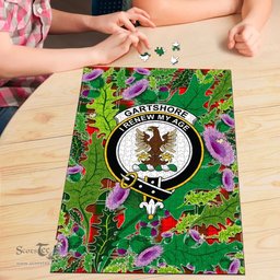 Scottish Gartshore Clan Tartan Puzzle - Thistle Pattern Style Scottish Plaid Tartan Plaid