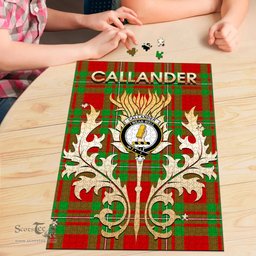 Scottish Callander Modern Clan Tartan Puzzle - Thistle Scotland Style Scottish Plaid Tartan Plaid