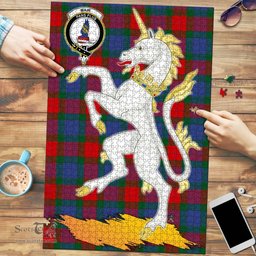 Scottish Mar Clan Tartan Puzzle - Unicorn Style Scottish Plaid Tartan Plaid