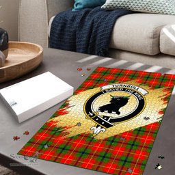 Scottish Turnbull Dress Clan Tartan Puzzle - Gold Style Scottish Plaid Tartan Plaid