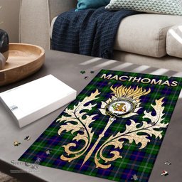 Scottish MacThomas Modern Clan Tartan Puzzle - Thistle Scotland Style Scottish Plaid Tartan Plaid