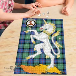Scottish Sutherland Old Ancient Clan Tartan Puzzle - Unicorn Style Scottish Plaid Tartan Plaid