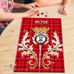 Scottish Rose Modern Clan Tartan Puzzle - Thistle Scotland Style Scottish Plaid Tartan Plaid