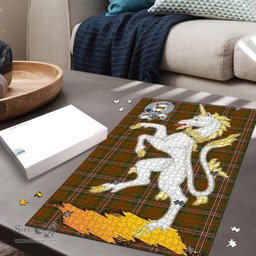 Scottish Scott Brown Modern Clan Tartan Puzzle - Unicorn Style Scottish Plaid Tartan Plaid
