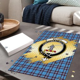 Scottish Elliot Ancient Clan Tartan Puzzle - Gold Style Scottish Plaid Tartan Plaid