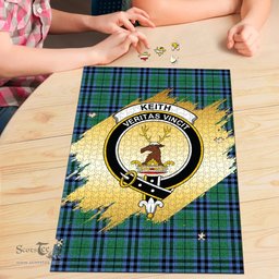 Scottish Keith Ancient Clan Tartan Puzzle - Gold Style Scottish Plaid Tartan Plaid