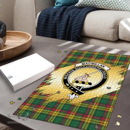 Scottish MacMillan Old Ancient Clan Tartan Puzzle - Gold Style Scottish Plaid Tartan Plaid