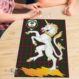 Scottish Cairns Clan Tartan Puzzle - Unicorn Style Scottish Plaid Tartan Plaid