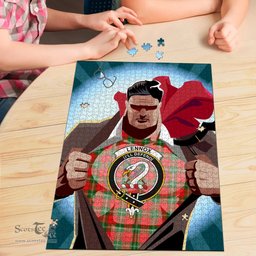 Scottish Lennox Modern Clan Tartan Puzzle - Supper Hero Style Scottish Plaid Tartan Plaid