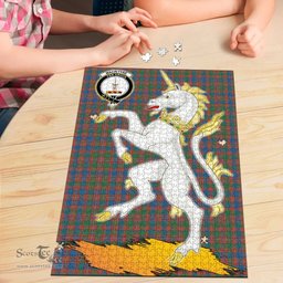 Scottish MacIntyre Ancient Clan Tartan Puzzle - Unicorn Style Scottish Plaid Tartan Plaid