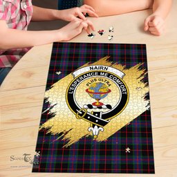 Scottish Nairn Clan Tartan Puzzle - Gold Style Scottish Plaid Tartan Plaid