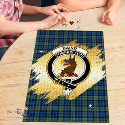Scottish Baird Ancient Clan Tartan Puzzle - Gold Style Scottish Plaid Tartan Plaid