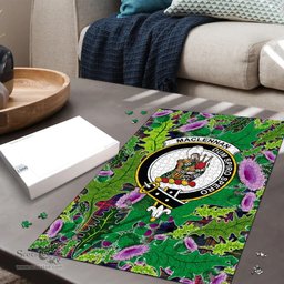 Scottish MacLennan Clan Tartan Puzzle - Thistle Pattern Style Scottish Plaid Tartan Plaid