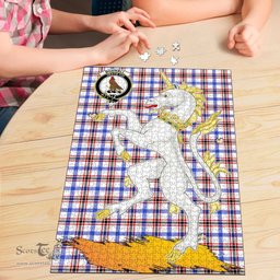 Scottish Boswell Modern Clan Tartan Puzzle - Unicorn Style Scottish Plaid Tartan Plaid