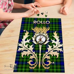 Scottish Rollo Modern Clan Tartan Puzzle - Thistle Scotland Style Scottish Plaid Tartan Plaid