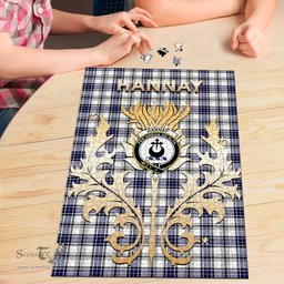 Scottish Hannay Modern Clan Tartan Puzzle - Thistle Scotland Style Scottish Plaid Tartan Plaid