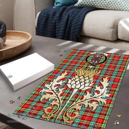 Scottish Ogilvie Clan Tartan Puzzle - Thistle Gold Style Scottish Plaid Tartan Plaid