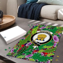 Scottish Wauchope Clan Tartan Puzzle - Thistle Pattern Style Scottish Plaid Tartan Plaid