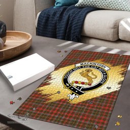 Scottish MacKintosh Hunting Weathered Clan Tartan Puzzle - Gold Style Scottish Plaid Tartan Plaid