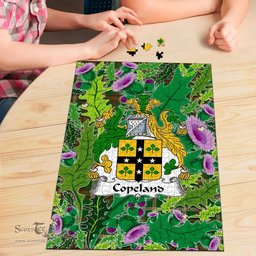 Scottish Copeland Clan Tartan Puzzle - Thistle Pattern Style Scottish Plaid Tartan Plaid