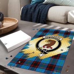 Scottish Wedderburn Clan Tartan Puzzle - Gold Style Scottish Plaid Tartan Plaid