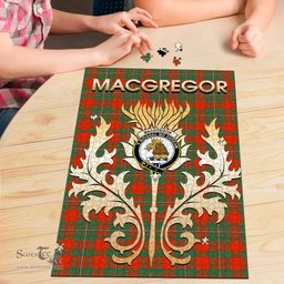 Scottish MacGregor Ancient Clan Tartan Puzzle - Thistle Scotland Style Scottish Plaid Tartan Plaid