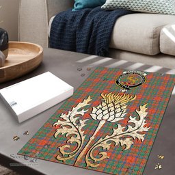 Scottish MacKintosh Ancient Clan Tartan Puzzle - Thistle Gold Style Scottish Plaid Tartan Plaid