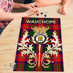 Scottish Wauchope Clan Tartan Puzzle - Thistle Scotland Style Scottish Plaid Tartan Plaid