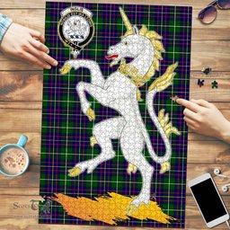 Scottish Inglis Modern Clan Tartan Puzzle - Unicorn Style Scottish Plaid Tartan Plaid
