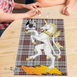 Scottish Clayton Clan Tartan Puzzle - Unicorn Style Scottish Plaid Tartan Plaid