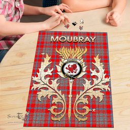 Scottish Moubray Clan Tartan Puzzle - Thistle Scotland Style Scottish Plaid Tartan Plaid