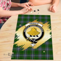 Scottish Pringle Clan Tartan Puzzle - Gold Style Scottish Plaid Tartan Plaid