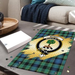 Scottish Mowat Clan Tartan Puzzle - Gold Style Scottish Plaid Tartan Plaid