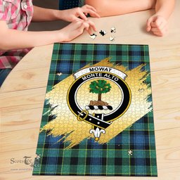 Scottish Mowat Clan Tartan Puzzle - Gold Style Scottish Plaid Tartan Plaid