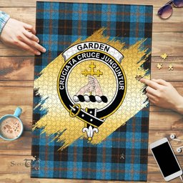 Scottish Garden Clan Tartan Puzzle - Gold Style Scottish Plaid Tartan Plaid