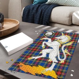 Scottish Bethune Clan Tartan Puzzle - Unicorn Style Scottish Plaid Tartan Plaid