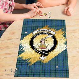 Scottish Matheson Hunting Ancient Clan Tartan Puzzle - Gold Style Scottish Plaid Tartan Plaid