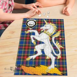 Scottish Bethune Clan Tartan Puzzle - Unicorn Style Scottish Plaid Tartan Plaid