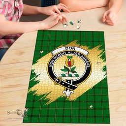 Scottish Don Clan Tartan Puzzle - Gold Style Scottish Plaid Tartan Plaid