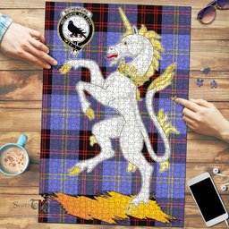 Scottish Rutherford Clan Tartan Puzzle - Unicorn Style Scottish Plaid Tartan Plaid